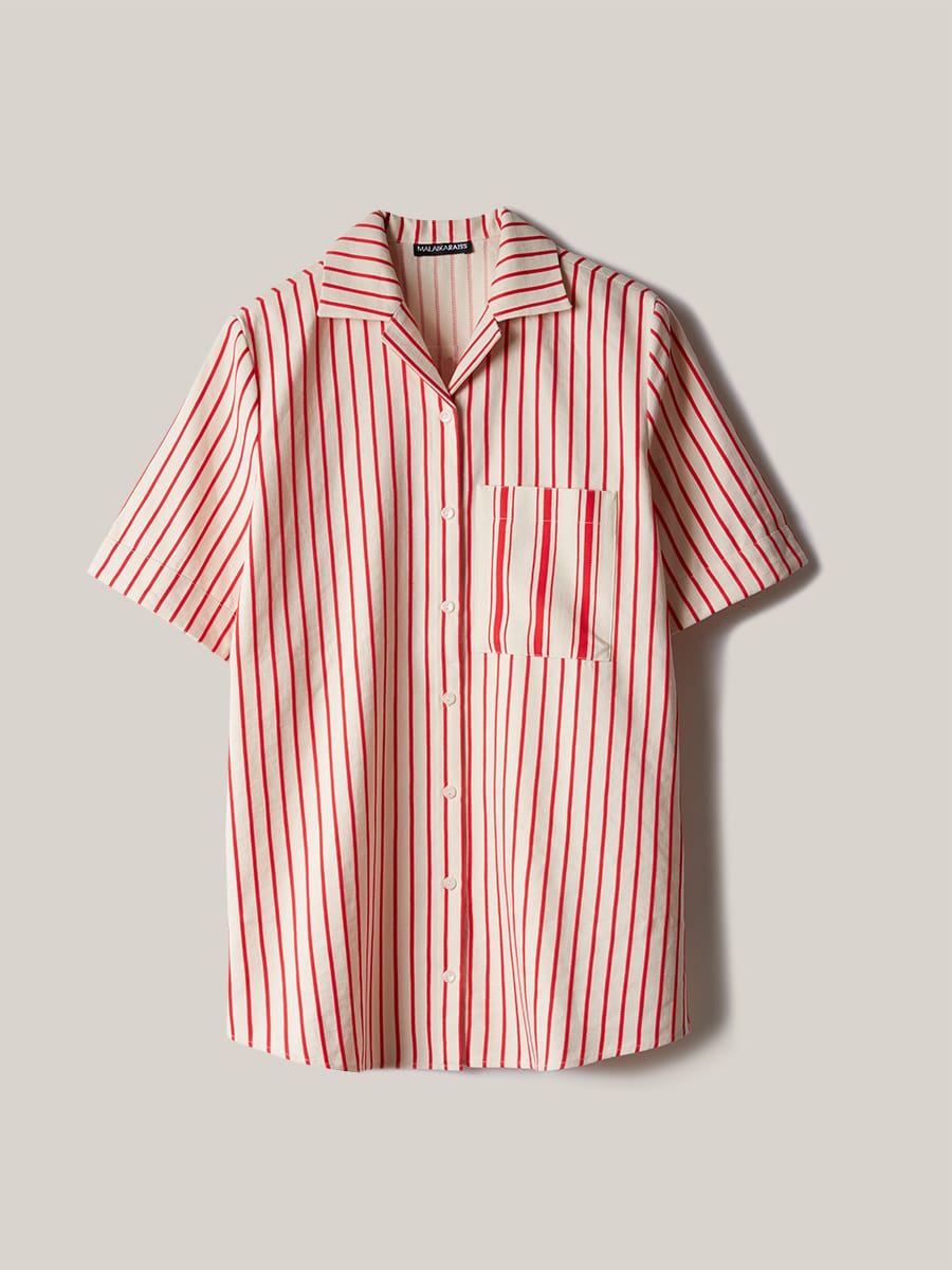 SHIRT BLOUSE CHANDLER RED STRIPED