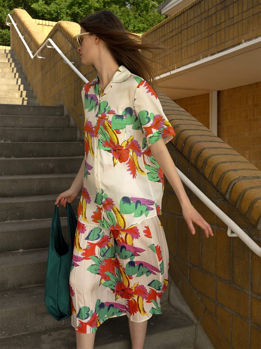 SHIRT-BLOUSE- CHANDLER FLOWER PRINT