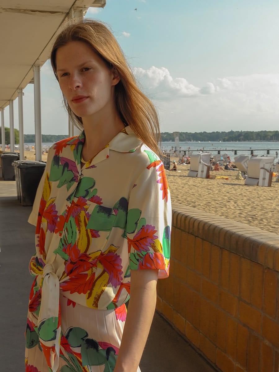 SHIRT-BLOUSE- CHANDLER FLOWER PRINT