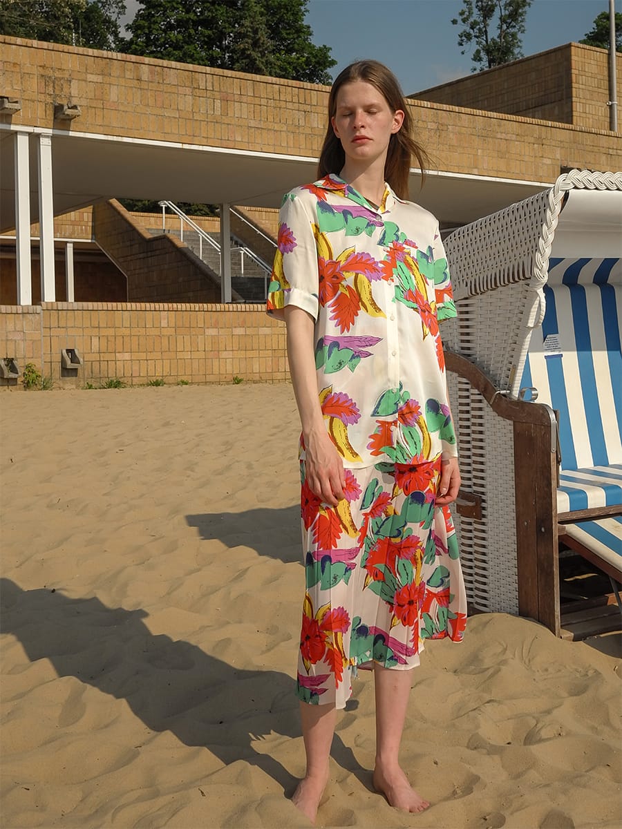 SKIRT BLANCA FLOWER PRINT