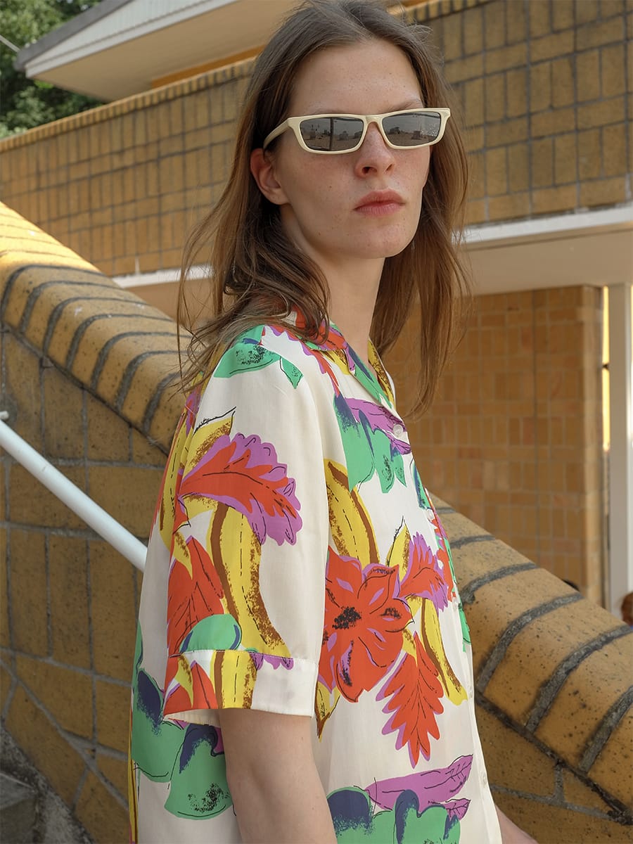 SHIRT-BLOUSE- CHANDLER FLOWER PRINT
