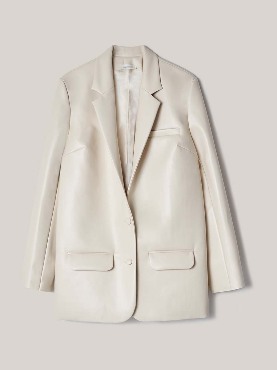 Vegan Leather Blazer Bouvier Birch