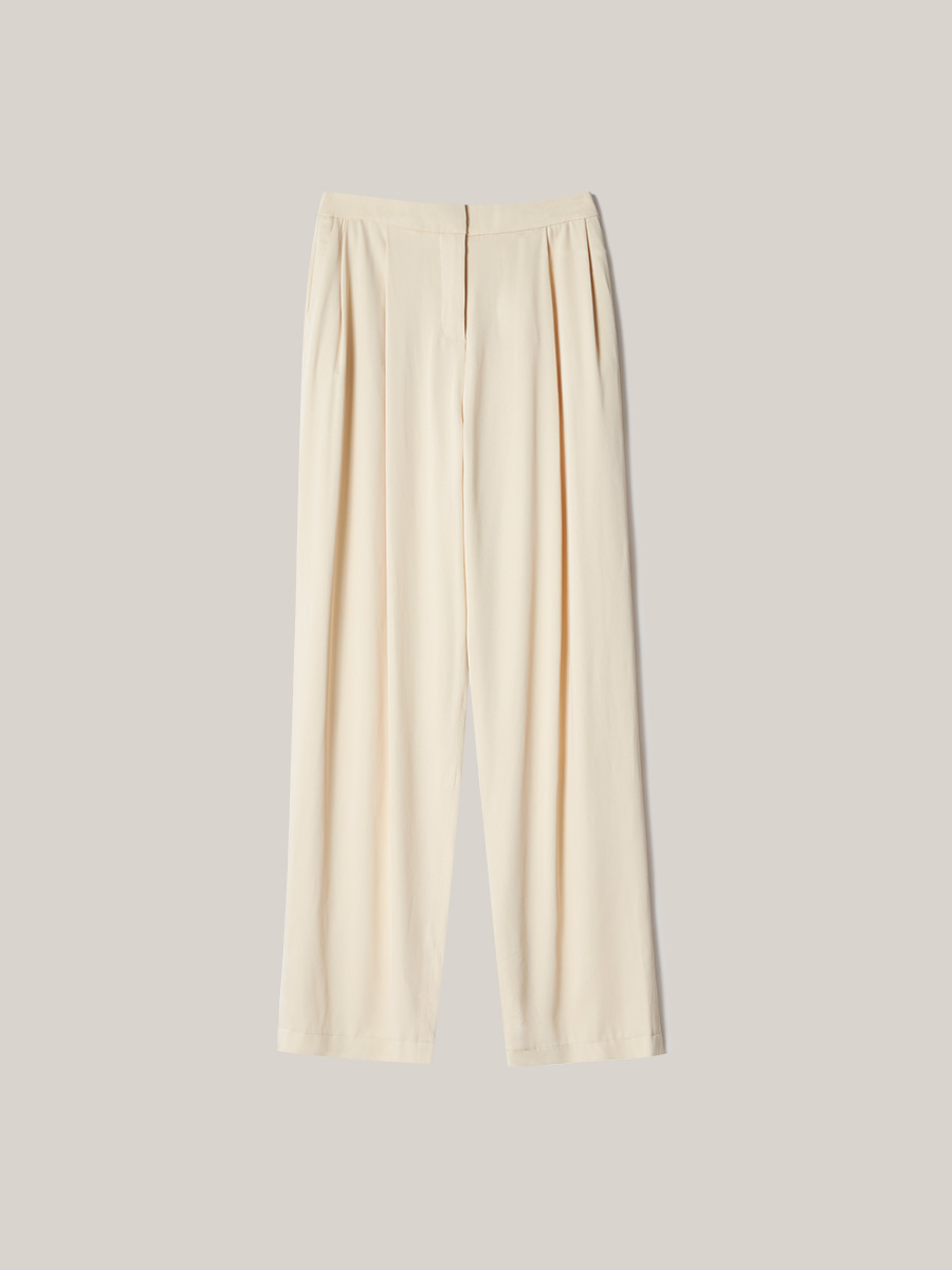 Trousers Delta Structured White